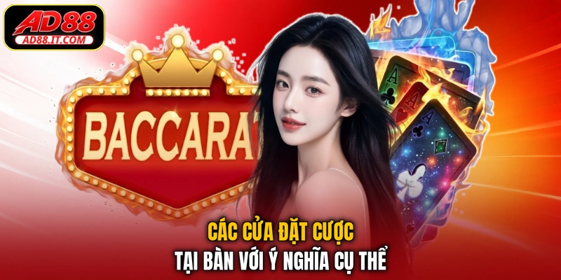 Các cửa đặt cược tại bàn với ý nghĩa cụ thể